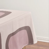 Midcentury MCM Rounded Rectangles Pink Pastel テーブルクロス (インサイチュ)