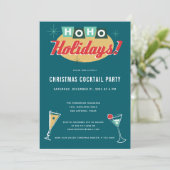 Midcentury Modern Christmas Cocktail Party 招待状 (スタンド正面)