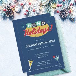 Midcentury Modern Christmas Cocktail Party 招待状