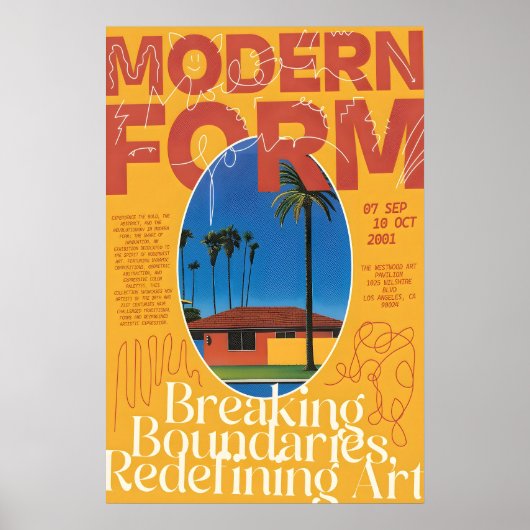 Midcentury Modern Palm Springs Print 2001 LA ポスター (正面)