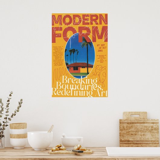 Midcentury Modern Palm Springs Print 2001 LA ポスター (キッチン)