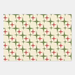 Midcentury Modern Retro Christmas Patterns ラッピングペーパーシート