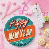 Midcentury Modern Style Happy New Year ペーパープレート (パーティー)