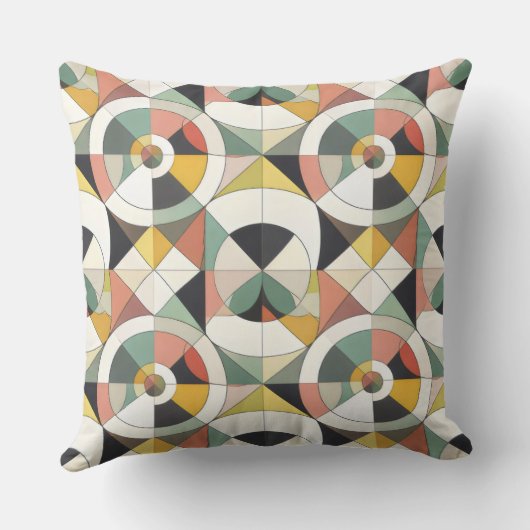 Midcentury Orbit Geometric クッション (裏面)