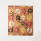 Midcentury Pattern Oblongs Autumn Orange タペストリー (正面)