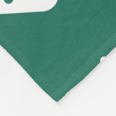 Midcentury Starbursts Diamonds Teal フリースブランケット (角)