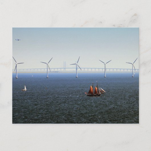 Middelgrunden Wind Farm(デンマーク、オーズンド) ポストカード (正面)