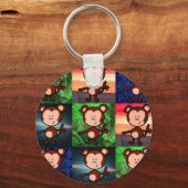 Middle Apps 3x3キーチェーンのMonkey キーホルダー (正面)