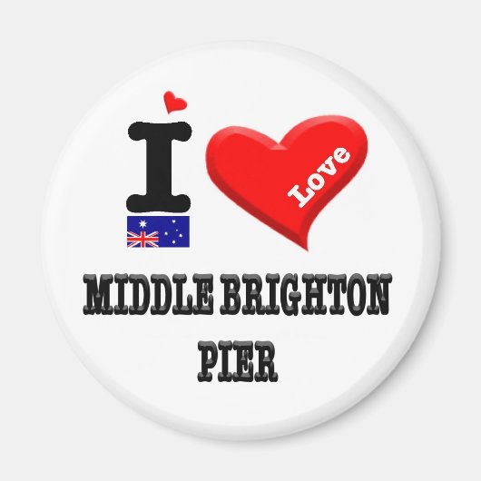 MIDDLE BRIGHTON PIER - I Love マグネット (正面)