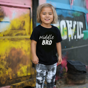 MIDDLE BROベビー兄弟発表、兄弟姉妹ギフト トドラーTシャツ