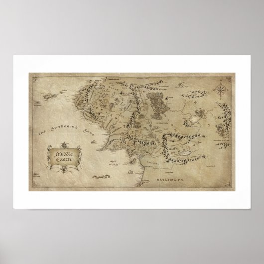 MIDDLE-EARTH™ Map ポスター (正面)