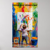 Middle East Mission Map Poster ポスター (正面)