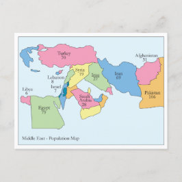Middle East Population Postcard ポストカード