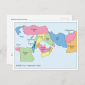 Middle East Population Postcard ポストカード (正面/裏面)