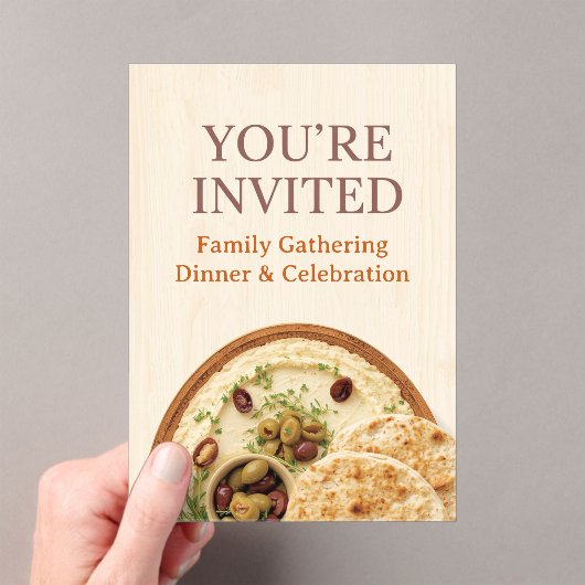 MIDDLE EASTERN dinner invitation postcard アクリル招待状 (インサイチュ (ポータブル))