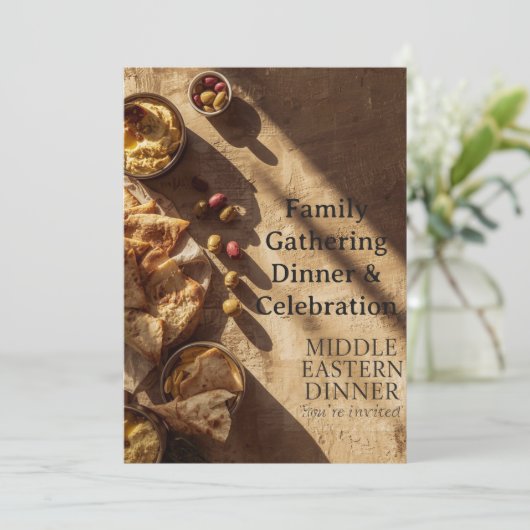MIDDLE EASTERN dinner invitation postcard 招待状 (スタンド正面)