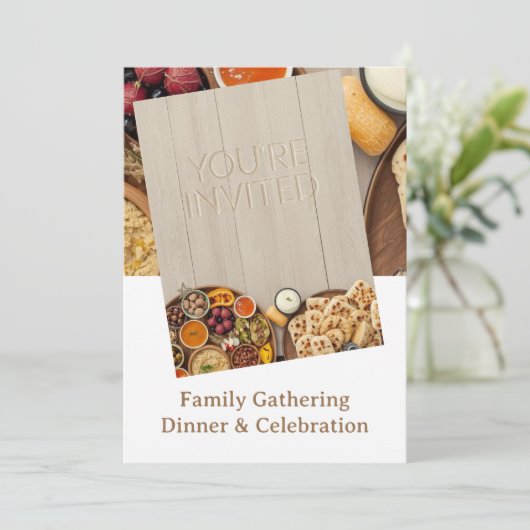 MIDDLE EASTERN dinner invitation postcard 招待状 (スタンド正面)