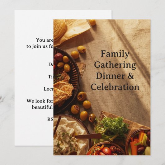 MIDDLE EASTERN dinner invitation postcard 招待状 (正面/裏面)
