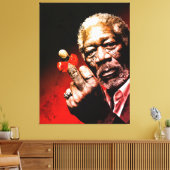 Middle Finger Art with Red Bow キャンバスプリント (インサイチュ (リビング))