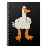 Middle Finger Seagull Humor Funny Gesture Flip Off ノートブック (正面)