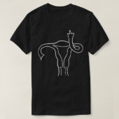 Middle Finger Uterus  Pro Choice  Tシャツ (デザイン正面)