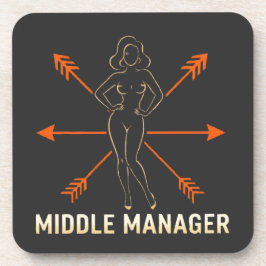 Middle Manager Arrows Graphic T-Shirt V1 コースター