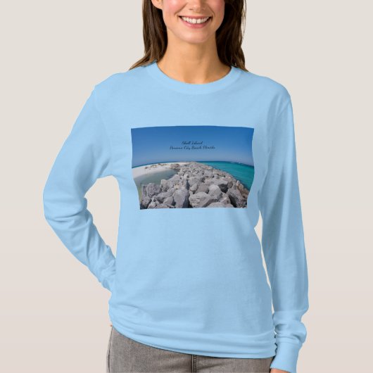 Middle Of Shell Island Jetty長袖Tシャツ Tシャツ (正面)