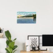 Middle Saranac Lake View of Mount Ampersand ポスター (ホームオフィス)