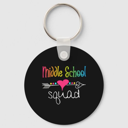 Middle School Squad Teacher Student Team Ck To Sch キーホルダー (正面)