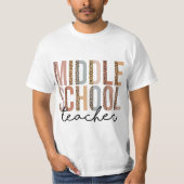 Middle School Teacher 100 Days of School - Back To Tシャツ (正面)