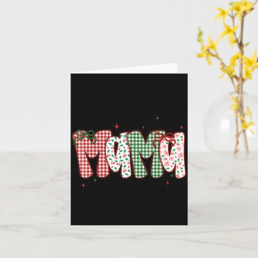 Middle School Teacher Christmas Stamp Bow Middle S カード (黄色い花)