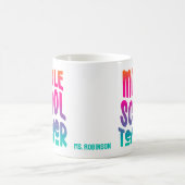 Middle School Teacher Colorful Ombre Text コーヒーマグカップ (中央)
