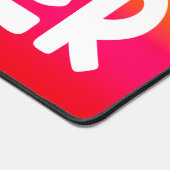 Middle School Teacher Text Design Orange Red Ombre デスクマット (コーナー)