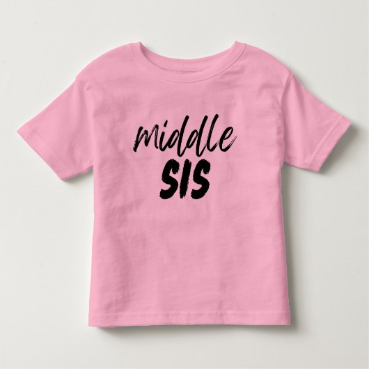 MIDDLE SIS姉妹発表、兄弟姉妹ギフト トドラーTシャツ (正面)