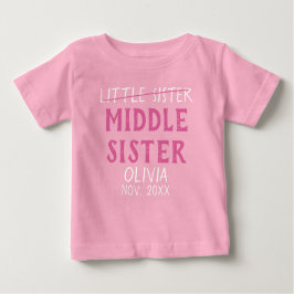 Middle Sister reveal custom name ベビーTシャツ