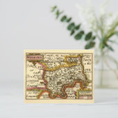 Middlesex Middle-Sex County England Old Atlasの地図 ポストカード (スタンド正面)