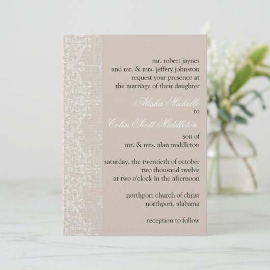 Middleton 招待状 (スタンド正面)