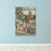 Middleton, Idaho – ラージレターシーン キャンバスプリント (インサイチュ (ウッドフロア))