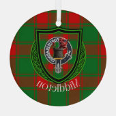 Middleton Scottish Clan Tartan & Crest ガラスオーナメント (裏面)