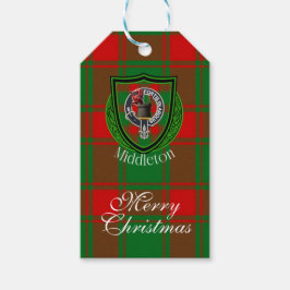Middleton Scottish Clan Tartan & Crest ギフトタグ