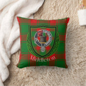 Middleton Scottish Clan Tartan & Crest クッション (ブランケット)