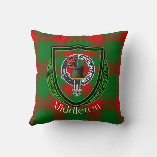 Middleton Scottish Clan Tartan & Crest クッション (裏面)