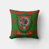 Middleton Scottish Clan Tartan & Crest クッション (正面)