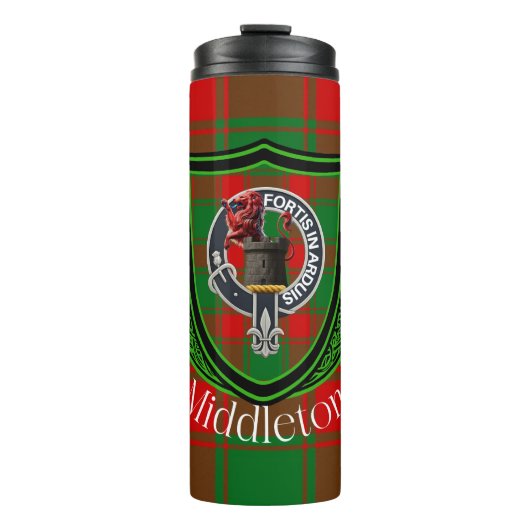 Middleton Scottish Clan Tartan & Crest タンブラー (正面)