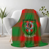 Middleton Scottish Clan Tartan Crest フリースブランケット