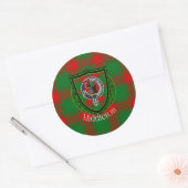 Middleton Scottish Clan Tartan & Crest ラウンドシール (封筒)