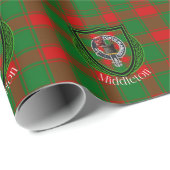 Middleton Scottish Clan Tartan & Crest ラッピングペーパー (ロールコーナー)