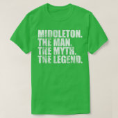 MiddletonMiddletonファミリ名Middleton姓 Tシャツ (デザイン正面)