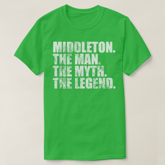 MiddletonMiddletonファミリ名Middleton姓 Tシャツ (デザイン正面)