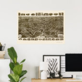 Middletown, NY Panoramic Map - 1921 ポスター (ホームオフィス)